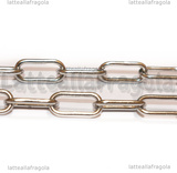 1 Metro Catena in Acciaio Inox maglia Rettangolare 14x6x1mm