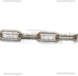 1 Metro Catena in Acciaio Inox maglia Rettangolare 14x6x1mm