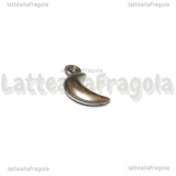 Ciondolo Luna 3D in Acciaio Inox 16x8x3.3mm