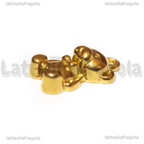 Ciondolo Orsetto in Acciaio Inox Dorato 22x13.5x6.5mm