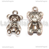 Ciondolo Orsetto in Acciaio Inox 22x13.5x6.5mm