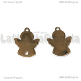 Ciondolo Angelo con strass in Acciaio Inox 12x15mm