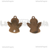 Ciondolo Angelo con strass in Acciaio Inox 12x15mm
