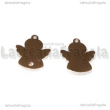 Ciondolo Angelo con strass in Acciaio Inox 12x15mm