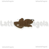 Ciondolo Angelo con strass in Acciaio Inox 12x15mm