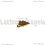 Ciondolo Topo in Acciaio Inox Dorato 10x13mm