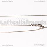 Collana in Acciaio Inox maglia cordino scorrevole 0.8mm 51cm
