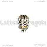 Harry Potter 3D foro largo in metallo argento antico 13x8mm