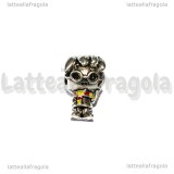 Harry Potter 3D foro largo in metallo argento antico 13x8mm