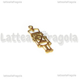 Ciondolo Schiaccianoci in Acciaio Inox Dorato 22.5x7.5mm