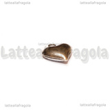 Ciondolo Cuore 3D in Acciaio Inox 13x11x4.5mm