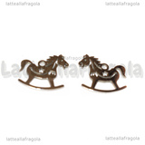 Ciondolo Cavallo a Dondolo in Acciaio Inox 14x13.5mm