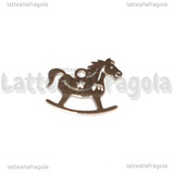 Ciondolo Cavallo a Dondolo in Acciaio Inox 14x13.5mm