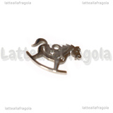 Ciondolo Cavallo a Dondolo in Acciaio Inox 14x13.5mm