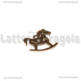 Ciondolo Cavallo a Dondolo in Acciaio Inox 14x13.5mm