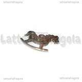 Ciondolo Cavallo a Dondolo in Acciaio Inox 14x13.5mm