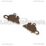 Ciondolo Topo in Acciaio Inox 10x13mm
