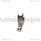 Ciondolo Mano con le Corna 3D in Acciaio Inox 21x7mm
