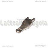 Ciondolo Mano con le Corna 3D in Acciaio Inox 21x7mm