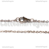 Collana in Acciaio Inox 45cm a Maglia Ovale 2x1.5mm