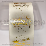 500 Adesivi Tondi Fantasia Natale Trasparente 25mm