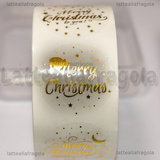 500 Adesivi Tondi Fantasia Natale Trasparente 25mm