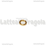 50 Anellini apribili in Acciaio Gold Plated 5x1mm
