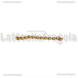 5 Catene Allungamento in Acciaio Inox Dorato 25mm