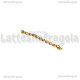 5 Catene Allungamento in Acciaio Inox Dorato 25mm