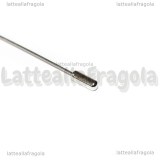Spilla in metallo argentato con piattello 15mm