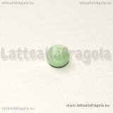 10 Perle in vetro verde menta 8mm