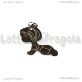Ciondolo Bimbo in Acciaio Inox 20.5x16mm