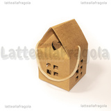 Scatola Casetta in Cartone Kraft 7.5x8x7.5cm