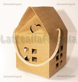 Scatola Casetta in Cartone Kraft 7.5x8x7.5cm