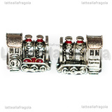 Treno di Harry Potter 3D foro largo in metallo argento antico 14x11mm