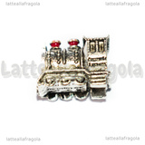 Treno di Harry Potter 3D foro largo in metallo argento antico 14x11mm