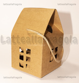Scatola Casetta in Cartone Kraft 7.5x8x7.5cm