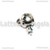Dobby di Harry Potter 3D foro largo in metallo argento antico 13x15mm