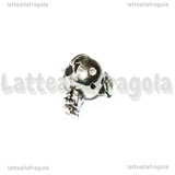 Dobby di Harry Potter 3D foro largo in metallo argento antico 13x15mm