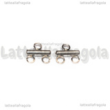 Coppia Connettori in Acciaio Inox per doppio filo 10x9mm