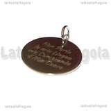 Ciondolo Non Parla la mia Lingua ma Comprende il Mio Cuore in acciaio inox 20mm