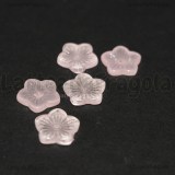 5 Fiori in vetro Rosa Chiaro 12.5x13mm