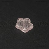 5 Fiori in vetro Rosa Chiaro 12.5x13mm