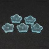 5 Fiori in vetro Azzurro 12.5x13mm