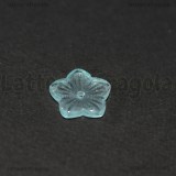 5 Fiori in vetro Azzurro 12.5x13mm