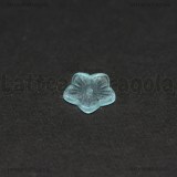 5 Fiori in vetro Azzurro 12.5x13mm