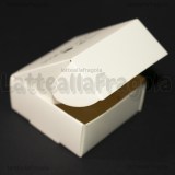 Scatola in Cartone Bianco Fantasia Handmade with love 5.5x5.5x2.5cm