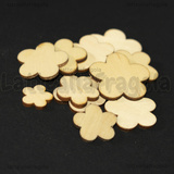 Set 10 Fiori in legno naturale 14-30mm
