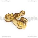 Ciondolo Vespa 3D in Acciaio Inox Dorato 21x22x8.5mm