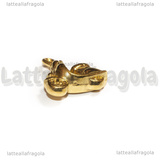 Ciondolo Vespa 3D in Acciaio Inox Dorato 21x22x8.5mm